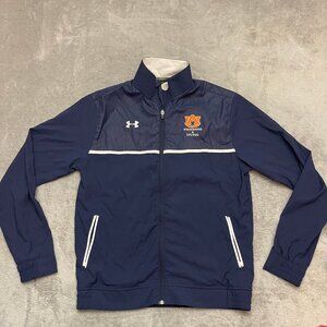 Men's Under Armour Auburn Tigers Team Issued Zip Wind Jacket Blue Size Medium
